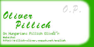 oliver pillich business card